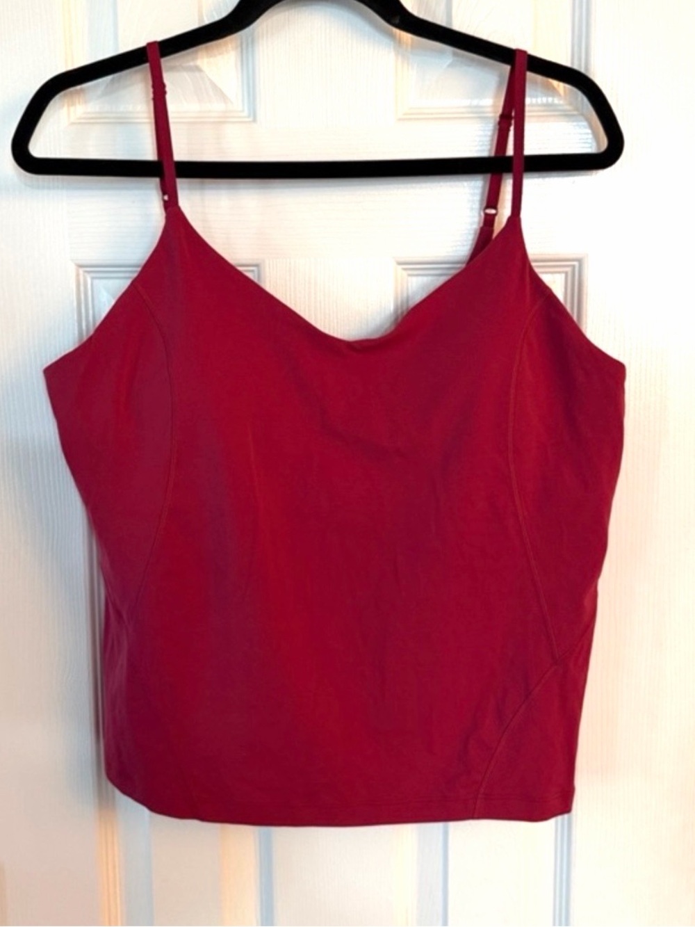 Lululemon Women’s 14 Deep Red V-Neck Cami Tank Top Adjustable Straps